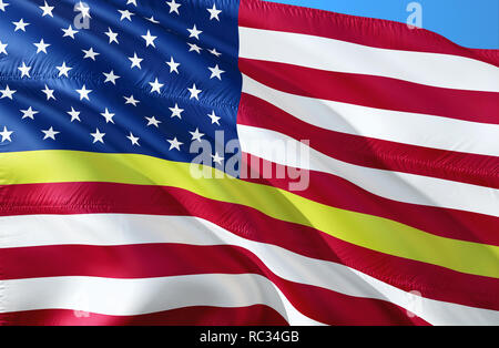 Thin Gold Line American Flag. Flag Representing 911 and other first ...