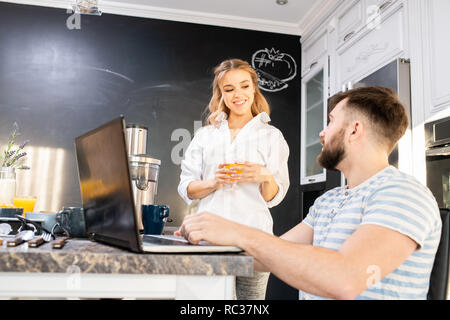 Young Couple in Morning Stock Photo