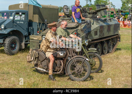 Two vintage British Army Matchless G3 350cc motorcycles at Preston ...