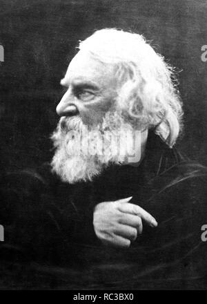 HENRY LONGFELLOW (1807-1882) American poet photographed by Julia Cameron in 1868 Stock Photo