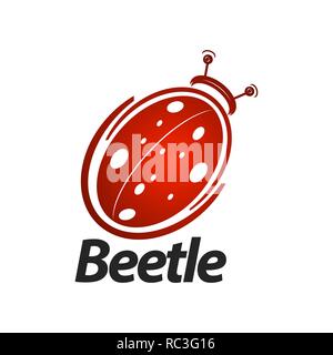 Beetle logo concept design. Symbol graphic template element vector Stock Vector