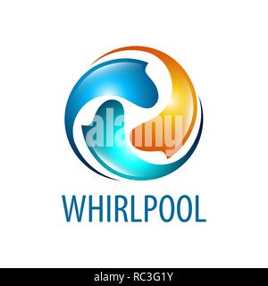 Whirlpool logo concept design. Symbol graphic template element vector Stock Vector