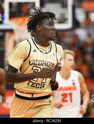 Syracuse, NY, USA. 12th Jan, 2019. Georgia Tech forward Abdoulaye Gueye (34) during the first half of play. Georgia Tech defeated Syracuse 73-59 at the Carrier Dome in Syracuse, NY. Photo by Alan Schwartz/Cal Sport Media/Alamy Live News Stock Photo