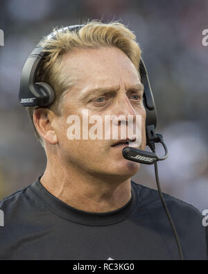 Oakland, California, USA. 30th Aug, 2015. Oakland Raiders head coach Jack Del Rio on Sunday, August 30, 2015 at O.co Coliseum in Oakland, CA. The Cardinals defeated the Raiders 30-23 in a preseason game. Credit: Al Golub/ZUMA Wire/Alamy Live News Stock Photo