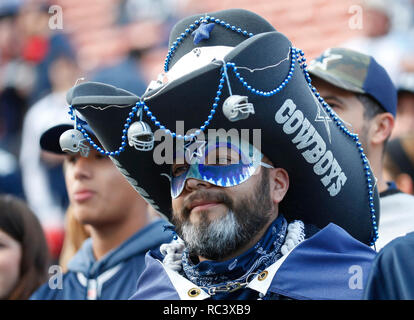 January 12, 2019 Dallas Cowboys center Joe Looney #73 in action during the  NFC Divisional Round playoff game between the Los Angeles Rams and the Dallas  Cowboys at the Los Angeles Coliseum