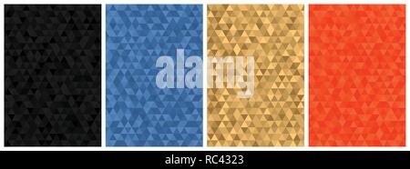 Set of Abstract Geometric Patterns Stock Vector