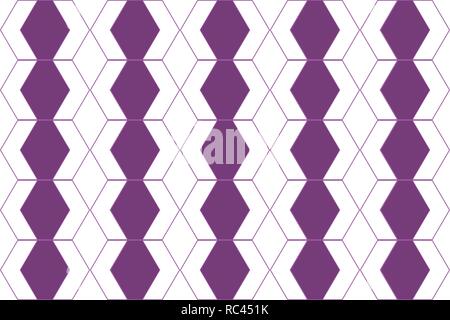 Seamless, abstract background art made with hexagon shapes in purple color. Modern, decorative vector art. Stock Vector