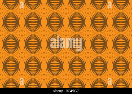 Seamless, abstract background pattern made with repetitive hexagon shapes in yellow color. Decorative vector art. Stock Vector