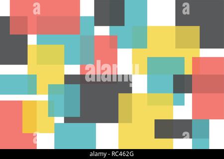 Abstract background pattern made with rectangle shapes in colorful composition. Modern and playful vector art. Stock Vector