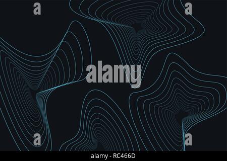 Abstract background pattern made with repetitive lines forming organic shapes in flower abstraction. Modern vector art.