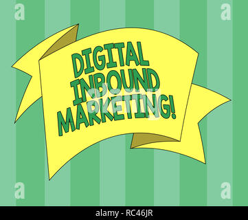 Handwriting text Digital Inbound Marketing. Concept meaning attract