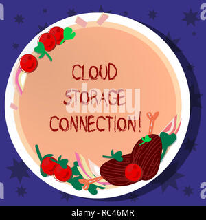 Word writing text Cloud Storage Connection. Business concept for stored data on remote server accessed from internet Hand Drawn Lamb Chops Herb Spice  Stock Photo