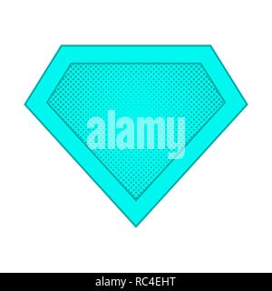 Bright superhero color logo with halftone effect, on white background. Vector illustration. Stock Vector