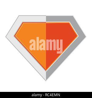Bright superhero color logo on white background. Vector illustration.. Superhero logo in flat design Stock Vector