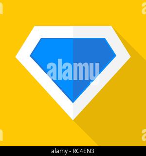 Bright superhero color logo on white background. Vector illustration.. Superhero logo in flat design Stock Vector