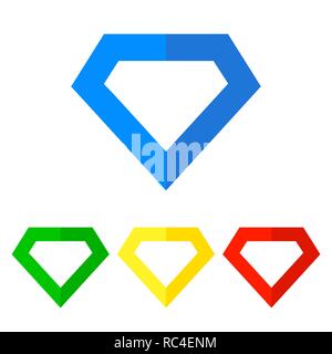 Set of bright colorful superhero logos on white background. Vector illustration. Superhero logo in flat design Stock Vector