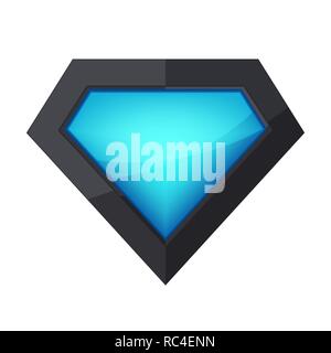 Plastic Superhero logo on white background. Vector illustration. Glossy shiny superhero logo. Stock Vector