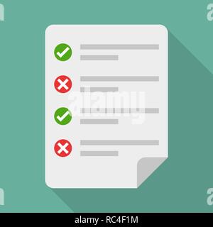 Checklist isolated. Vector illustration. Checklist clipboard in flat design Stock Vector