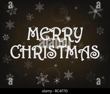 Merry Christmas text on the festive background. Vector illustration. Lettering template for holiday greeting. Stock Vector