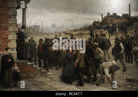 Robert Koehler (1850-1917). Germany painter. The Strike, 1886. Oil on ...