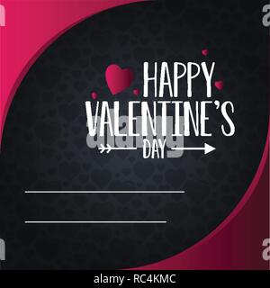Happy valentines day invitation card template with origami paper hot ...