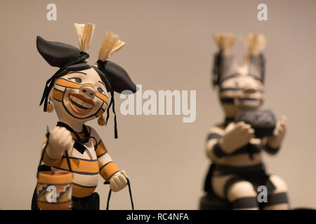 A couple of native american abstract sculptures Stock Photo