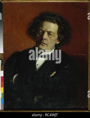 Portrait of the composer Anton Rubinstein (1829-1894). Museum: State Tretyakov Gallery, Moscow. Author: REPIN, ILYA YEFIMOVICH. Stock Photo