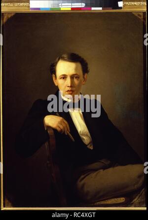 Self-Portrait. Museum: Museum of Russian Art, Kiev. Author: Perov, Vasili Grigoryevich. Stock Photo