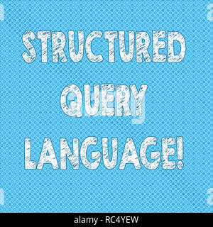 Writing note showing Structured Query Language. Business photo showcasing computer language for relational database Seamless Polka Dots Pixel Effect f Stock Photo