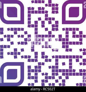 Creative qr code icon made out of stars. vector illustration isolated on white background. Stock Vector