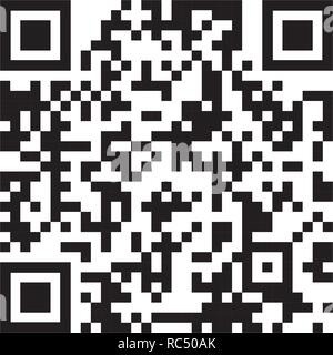 Sample qr code icon. vector illustration isolated on white background. Stock Vector
