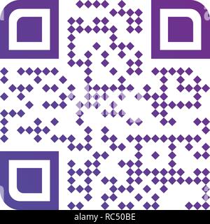Creative qr code icon made out of stars. vector illustration isolated on white background. Stock Vector