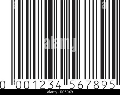 Simple black barcode icon. vector illustration isolated on white background. Stock Vector