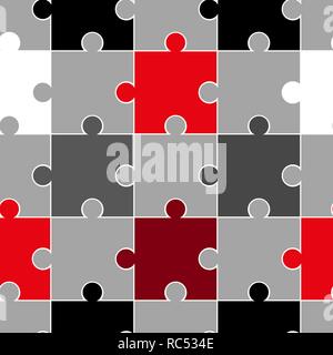 Colorful puzzle seamless background pattern. Vector illustration. Stock Vector