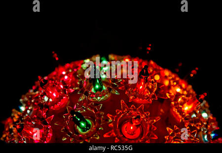 A glowing orb lights up a Christmas tree, Dec. 23, 2018, in Bayou La Batre, Alabama. Stock Photo
