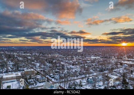 Ariel landscape taken with drone Stock Photo