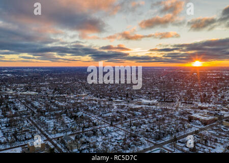 Ariel landscape taken with drone Stock Photo