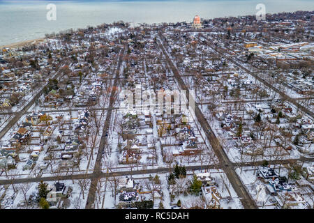 Ariel landscape taken with drone Stock Photo