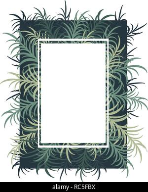 Botanical card with palm leaves. Vector image. Eps 10 Stock Vector