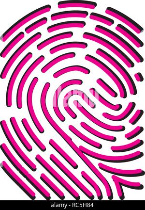 Fingerprint Scan Biometric concept Icon. Vector illustration. Stock Vector