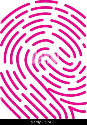 Fingerprint Scan Biometric concept Icon. Vector illustration. Stock Vector