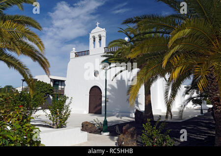 San Isidro labrador church, Uga, Yaiza,  Lanzarote, Canary Islands, Spain. Stock Photo