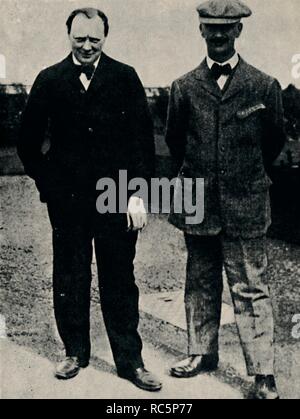 'Winston Churchill and George Lambert', 1912, (1945). Creator: Unknown. Stock Photo