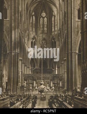 'The High Altar and Reredos Beyond The Choir of Westminster Abbey', c1935. Creator: Francis Frith & Co. Stock Photo