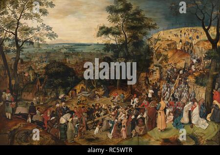 Christ Carrying the Cross. Museum: Royal Museum of Fine Arts, Antwerp. Author: BRUEGHEL, PIETER THE YOUNGER. Stock Photo