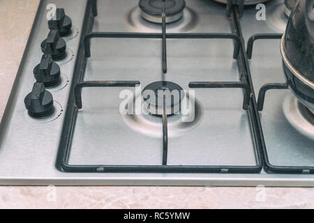 Gas stove burners Stock Photo