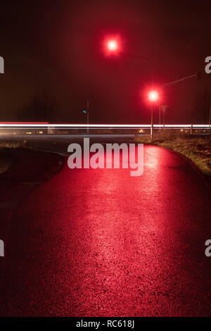 wet black asphalt at night Stock Photo - Alamy