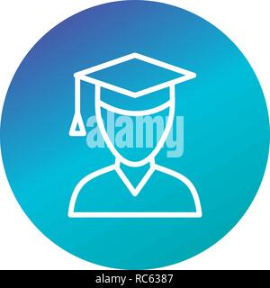 Vector Male Student Icon Stock Vector