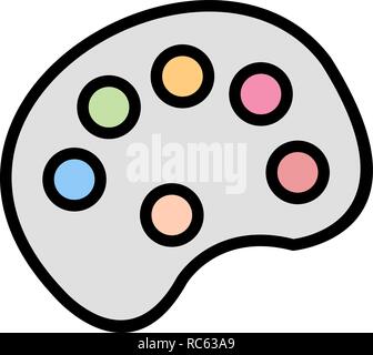 Vector Color Pallete Icon Stock Vector