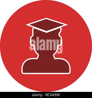 Vector Male Student Icon Stock Vector